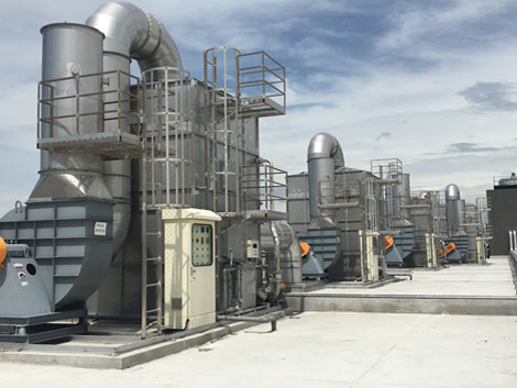 製鞋代工產業減碳實務案例：寶成工業建置低溫觸媒洗滌塔