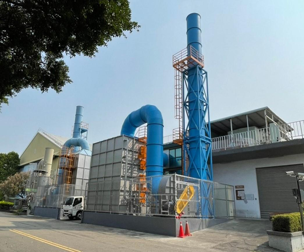 固定汙染源防制設備整合案例：導入尾氣收集與觸媒洗滌塔